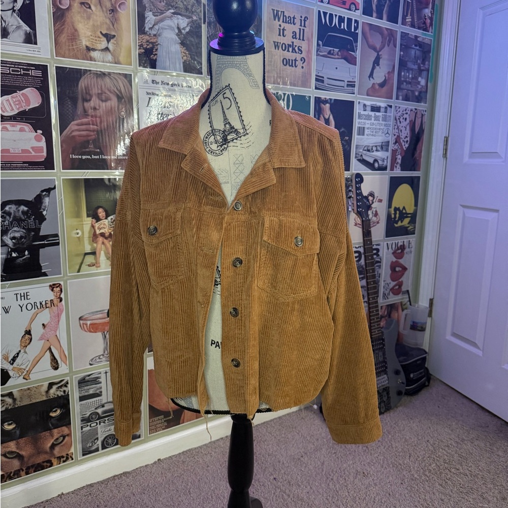 American Eagle Outfitters Tan Corduroy Jacket